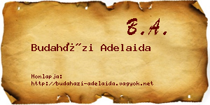 Budaházi Adelaida névjegykártya
